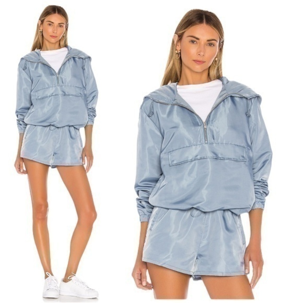 Lovers + Friends Lydia Pullover Blue Jacket NWT
